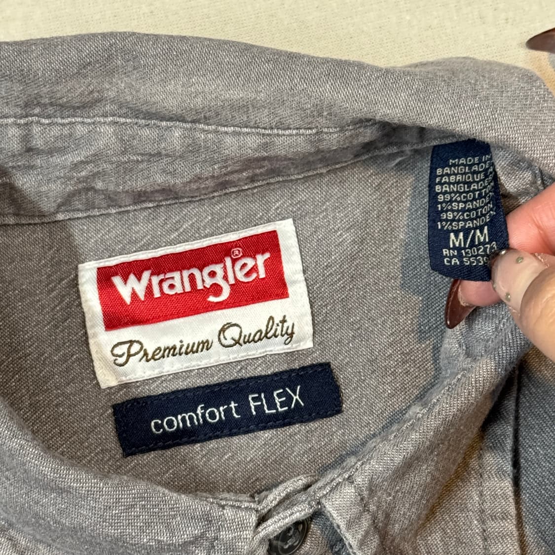 M) Wrangler 랭글러 투포켓 워크웨어 코튼 셔츠 W52 상품이미지5