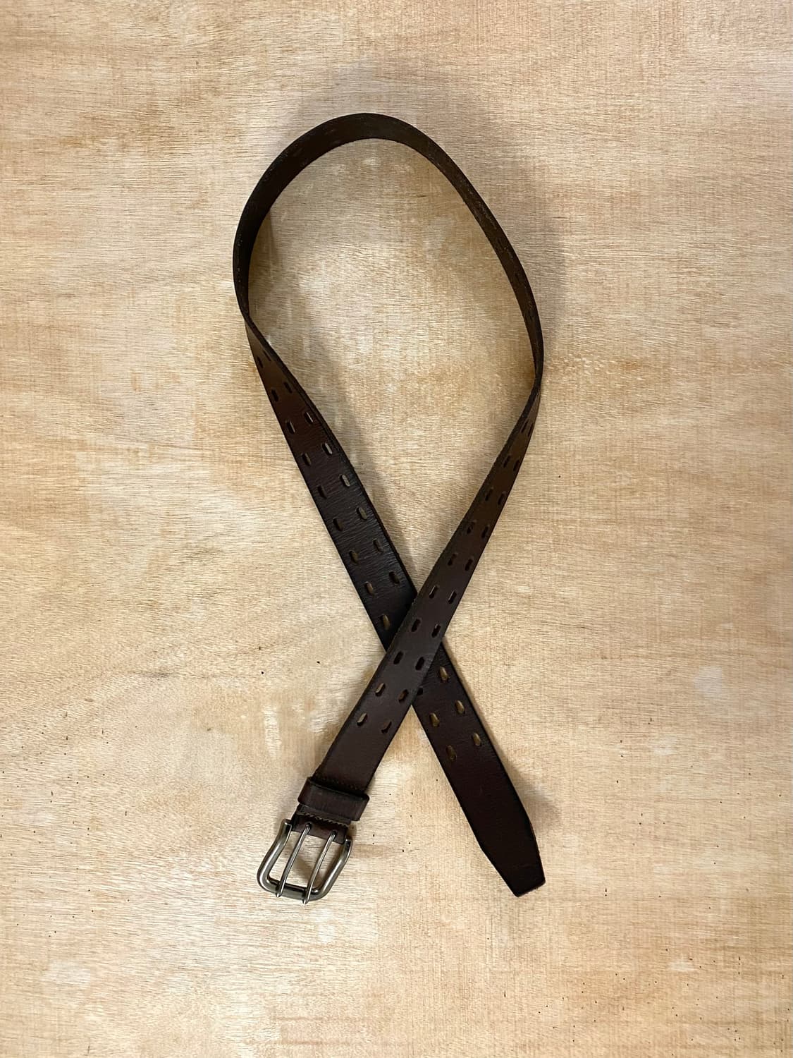 VTG leather double belt 미국 빈티지 풀그레인 벨트 상품이미지2