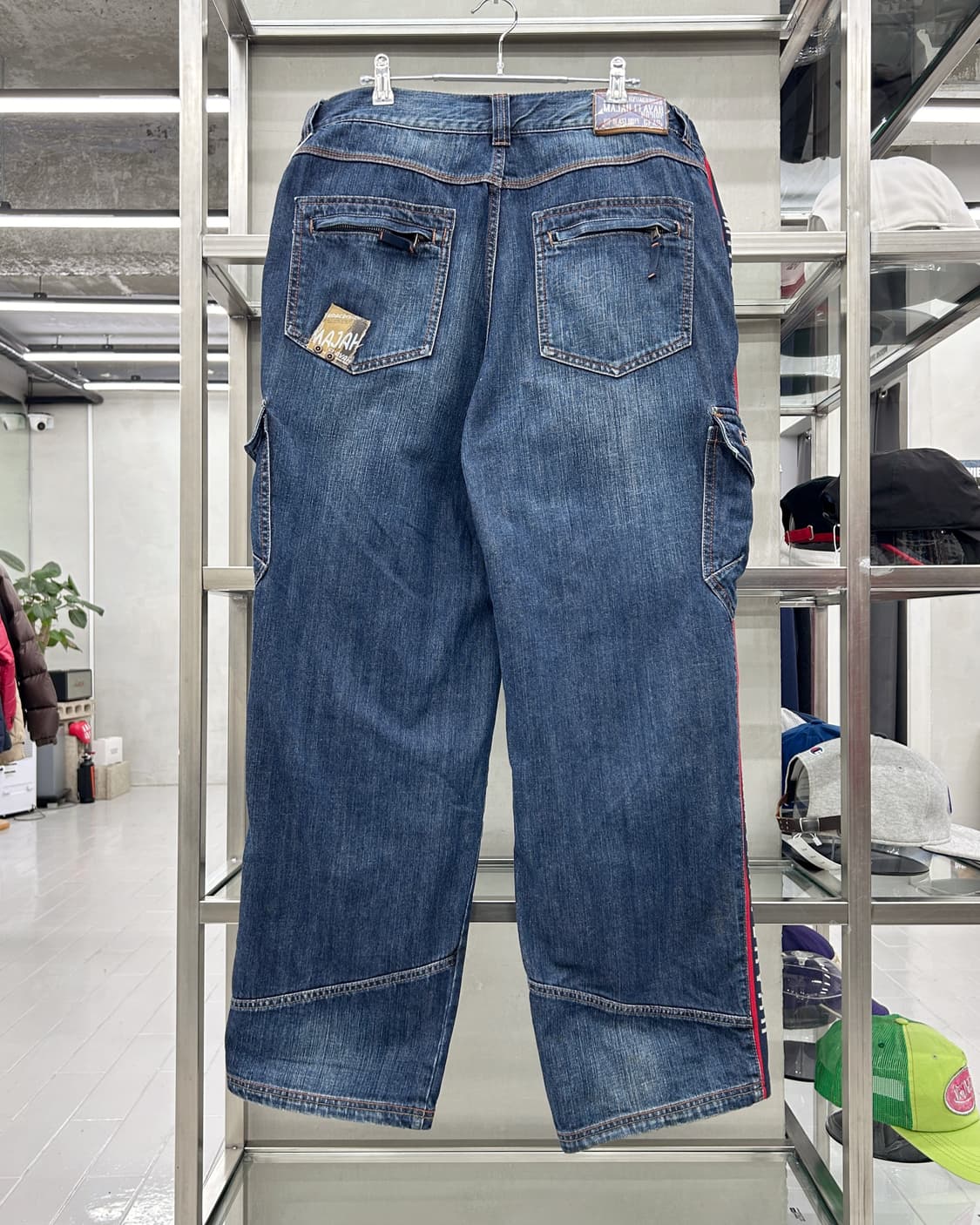 마자 플라바 00s 카고 포켓 워시드 데님 팬츠 상품이미지2