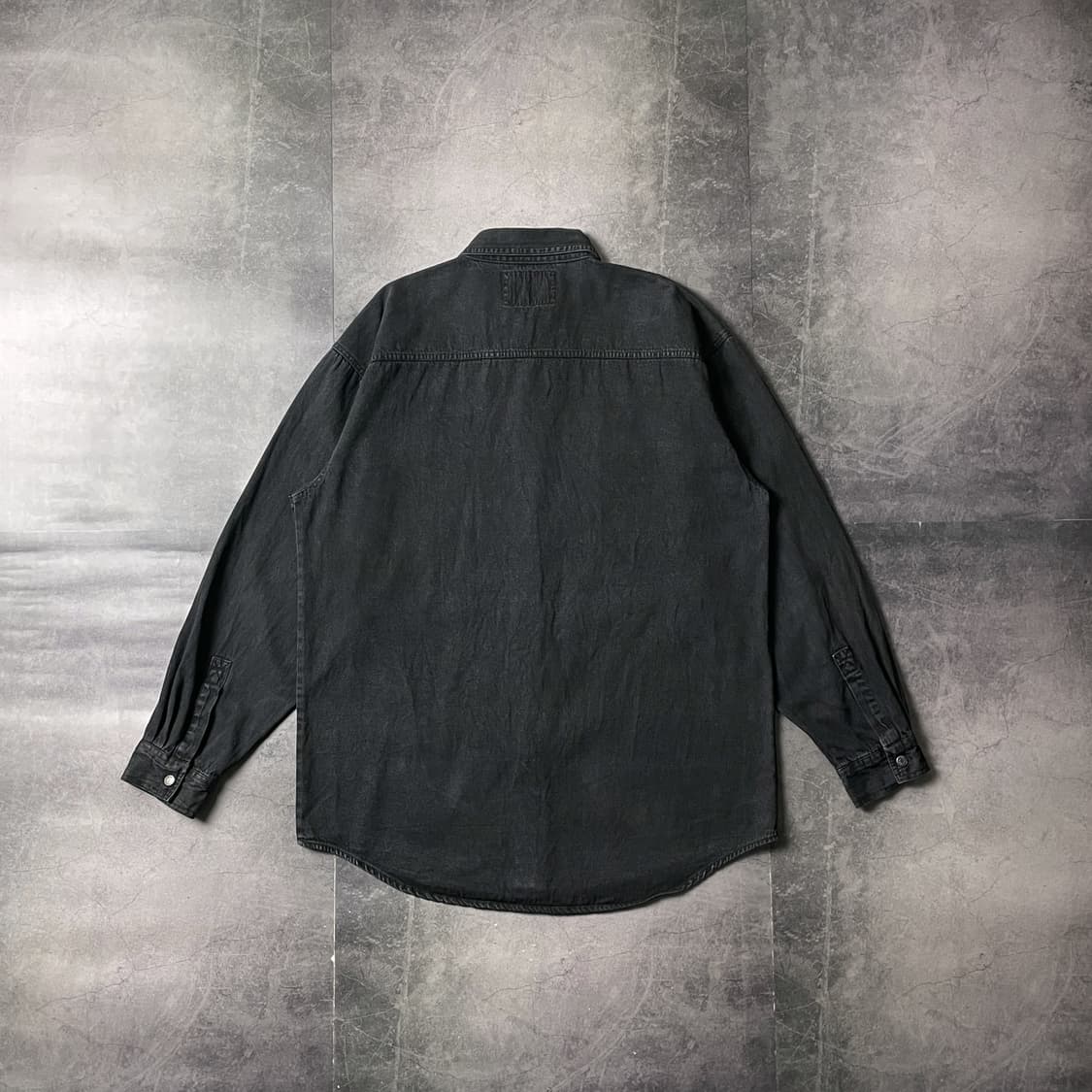 JAVOLIS 빈티지 블랙 코튼 워크셔츠 A00613 상품이미지2