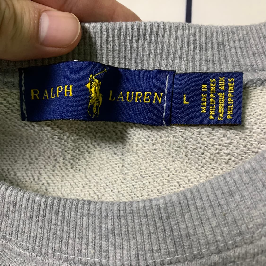 폴로 랄프로렌 그레이 맨투맨(신형정품) 상품이미지6