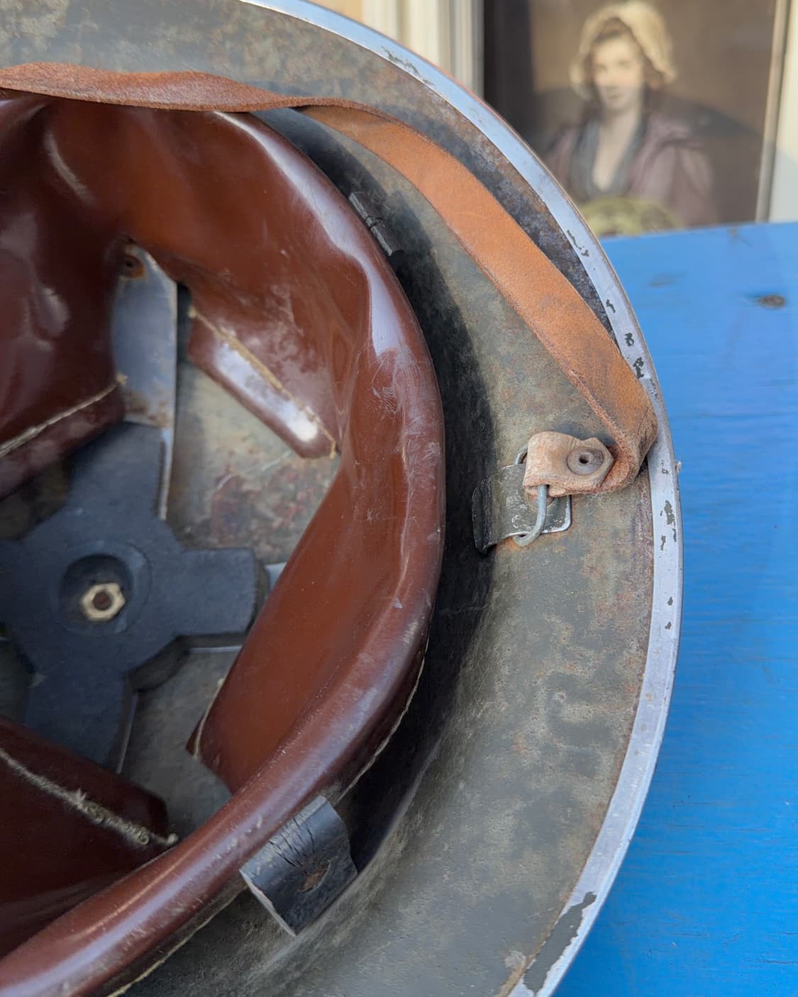 빈티지 소품 1950년 WWII 영국군 철모 상품이미지6