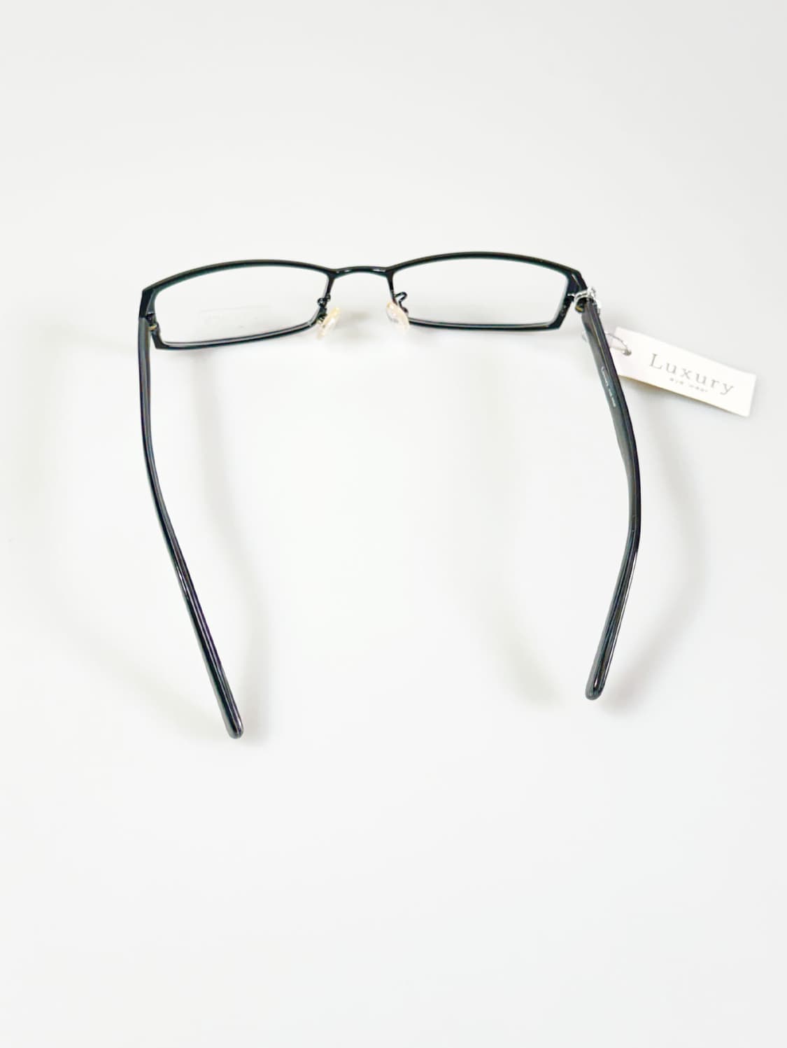LUXURY OCCHIALI 슬림 스퀘어 블랙 메탈 빈티지 안경 상품이미지5