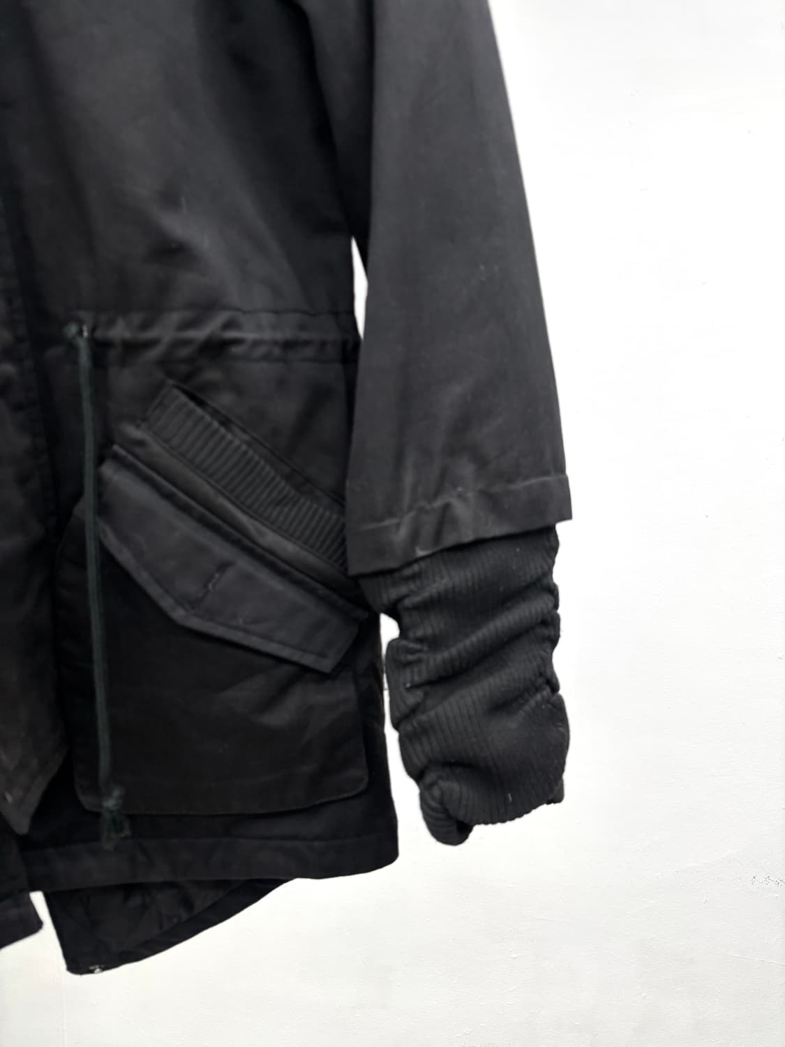 Black baccara ribbed fur jacket   상품이미지3