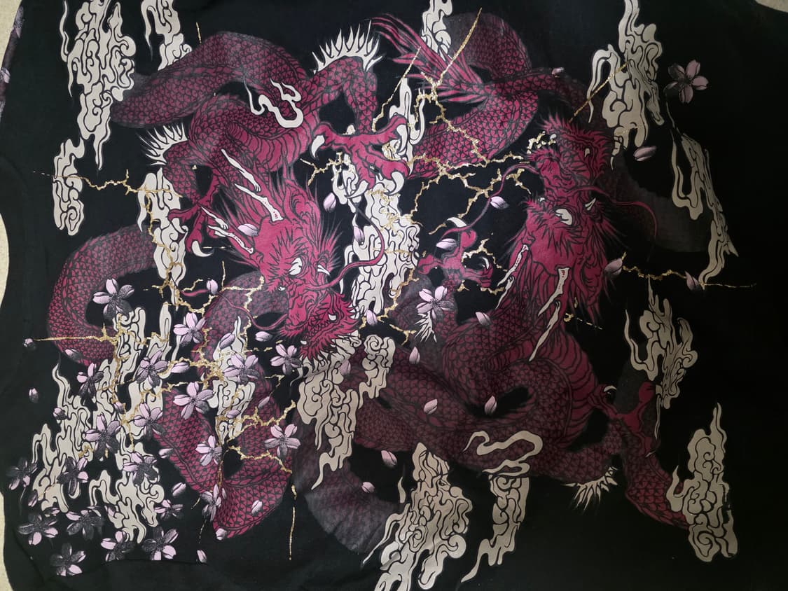 일본 빈티지 용 벚꽃 자수 맨투맨 (올드스쿨/이레즈미 스타일) 상품이미지1