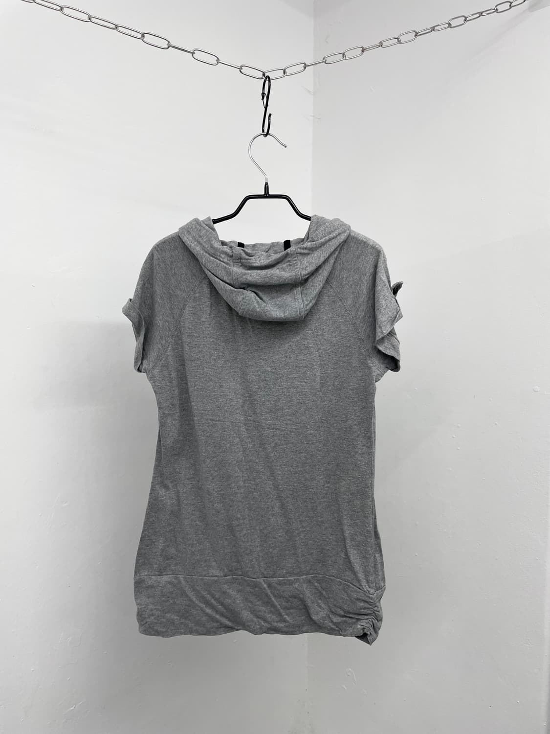 y2k 큐빅 후드 탑 상품이미지7