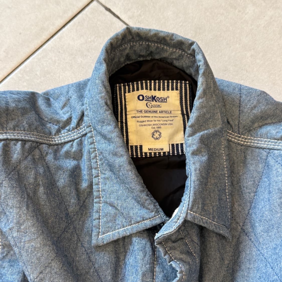 오시코시 퀼팅 셔츠 자켓 상품이미지5