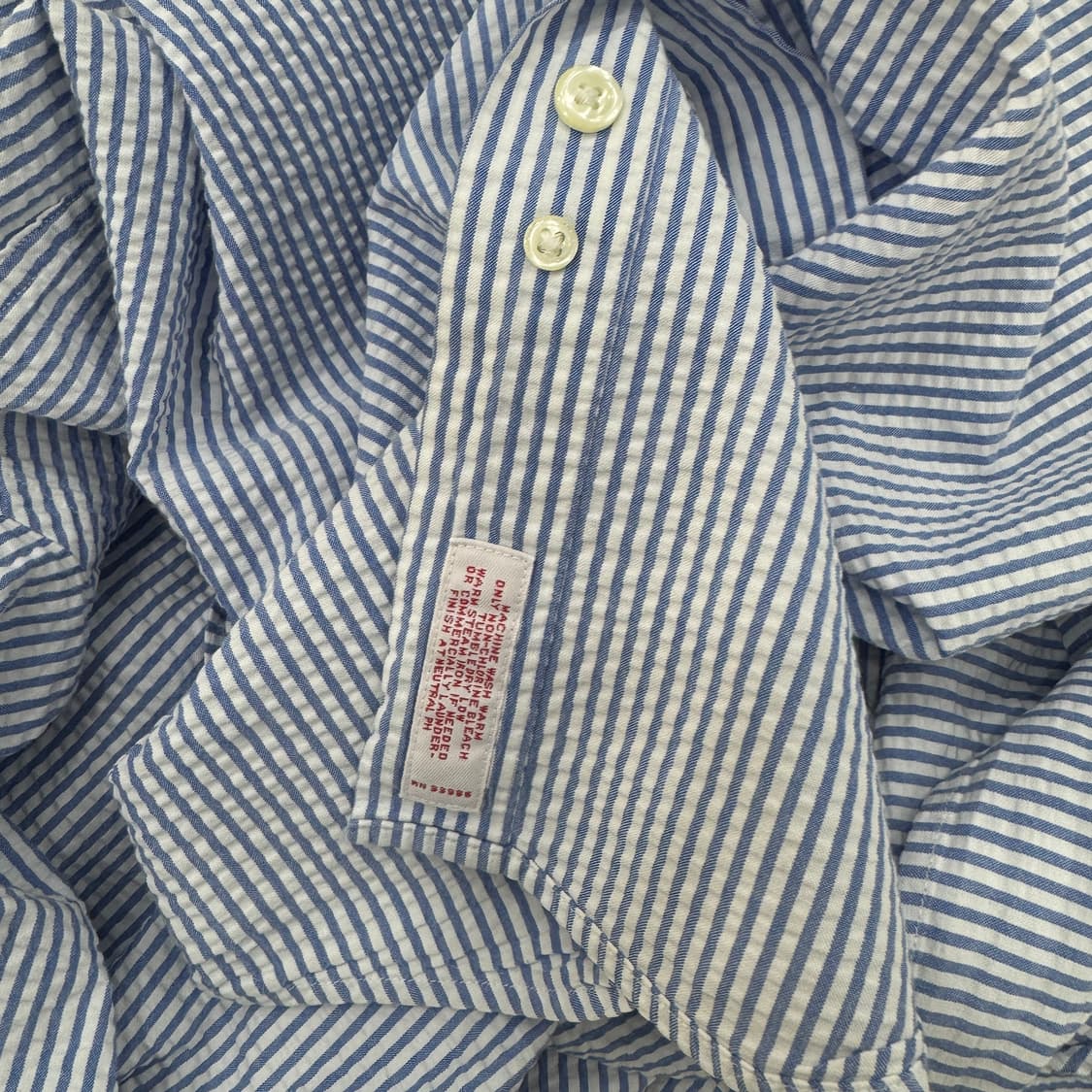 M(100) 브룩스브라더스 시어서커 스트라이프 남방 셔츠  상품이미지5