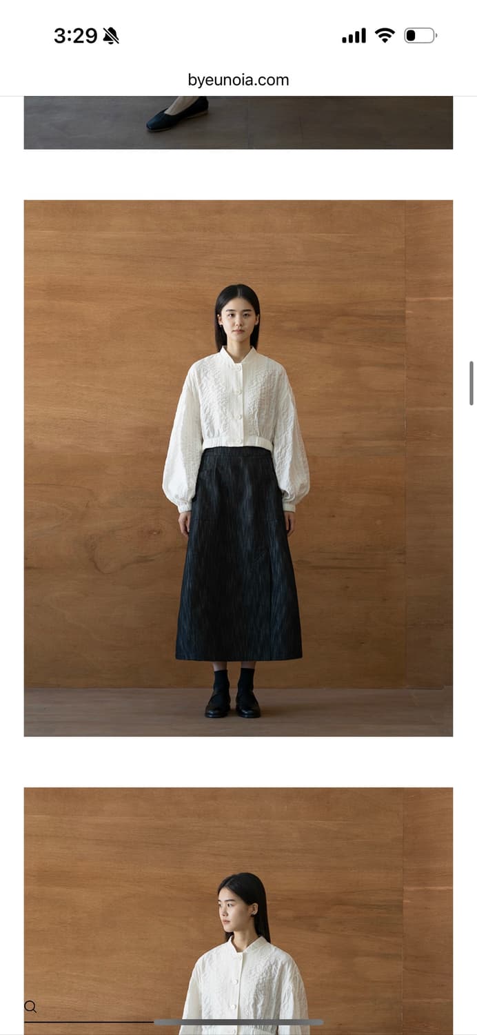 새) 유노이아 Urbane Crop Jacket 크림 m 상품이미지4