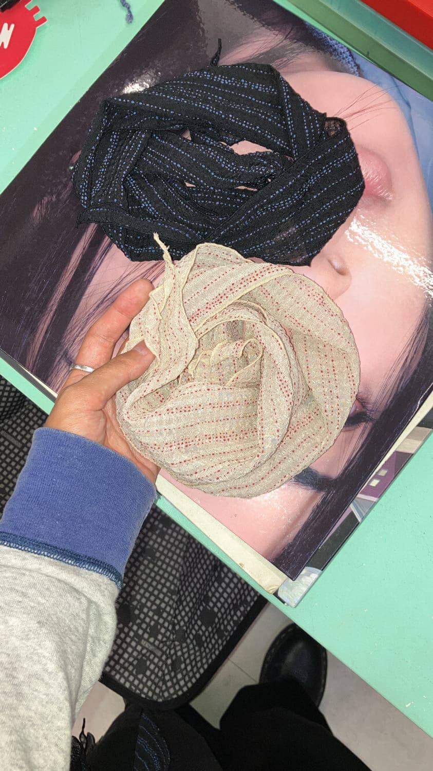 후추카루 빈티지 미니 도트 스카프 머플러  상품이미지1