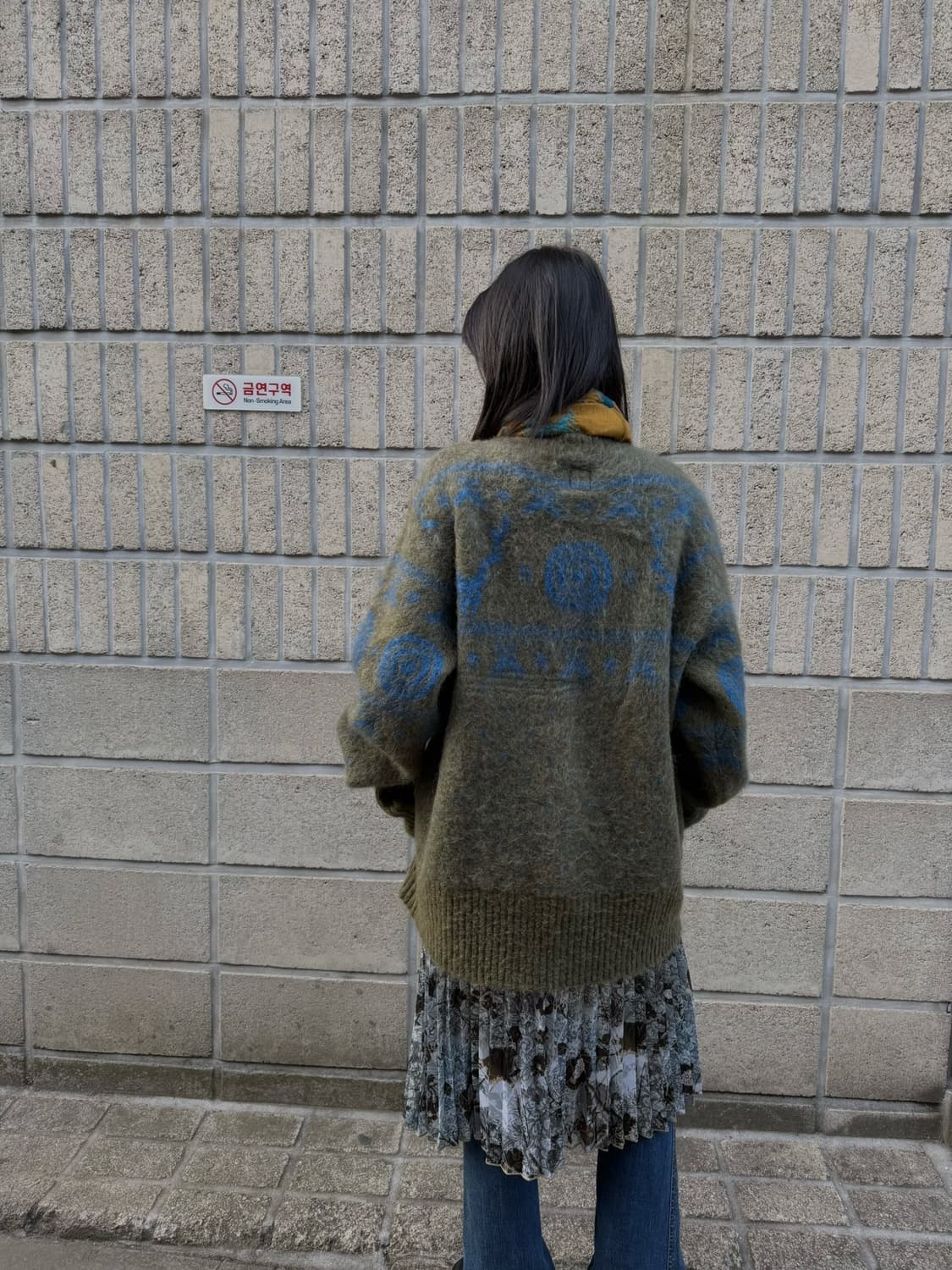 남이서팔 아트워크 디테일 니트 가디건 상품이미지9