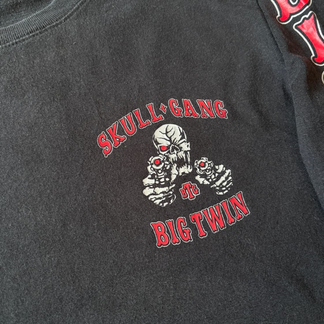 스컬 빅 트윈 블랙 롱 슬리브 상품이미지5