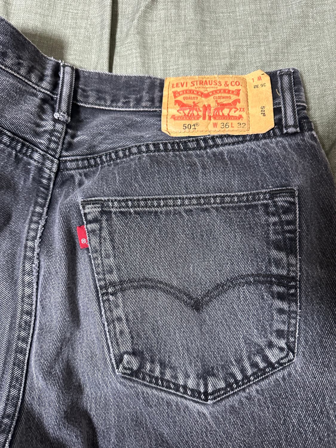 리바이스501흑청 36/32 상품이미지5