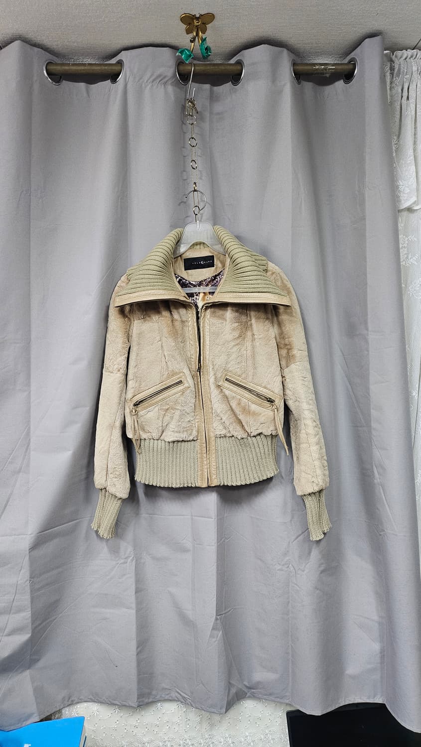 여성 밍크퍼 니트 점퍼 상품이미지2