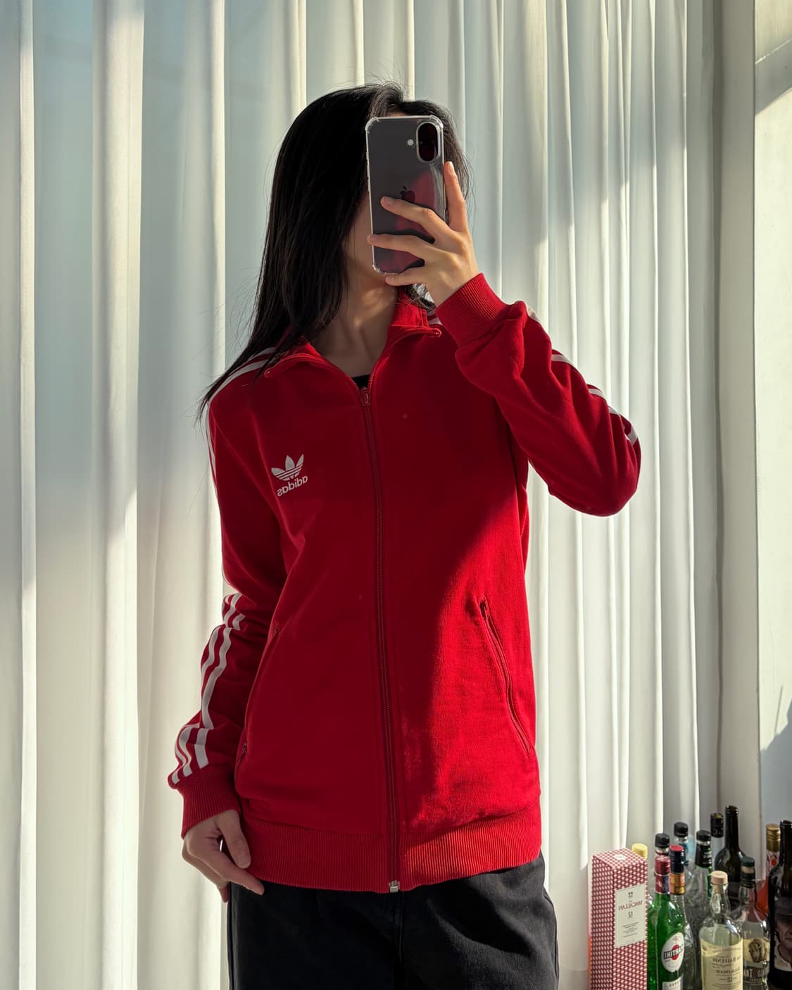 [S]아디다스 파이어버드 레드 코튼 트랙탑 져지 상품이미지1