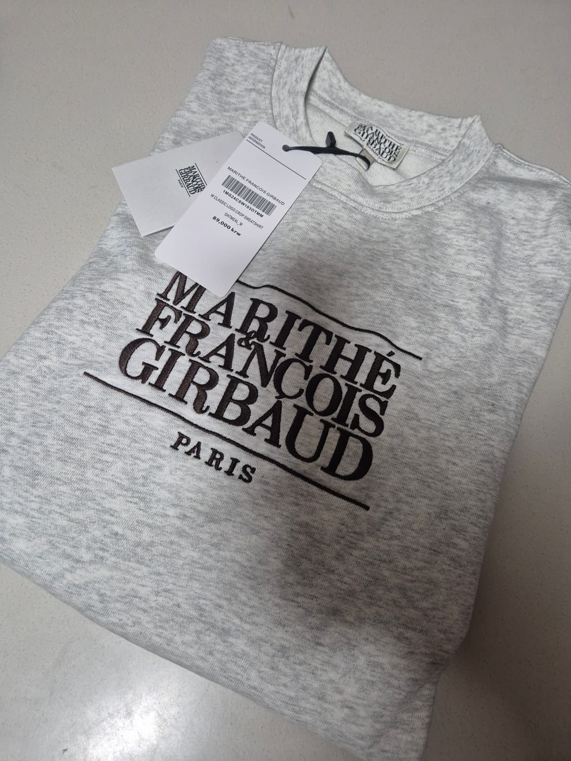 마리떼 프랑소와 숏 맨투맨 M (새상품) 상품이미지1