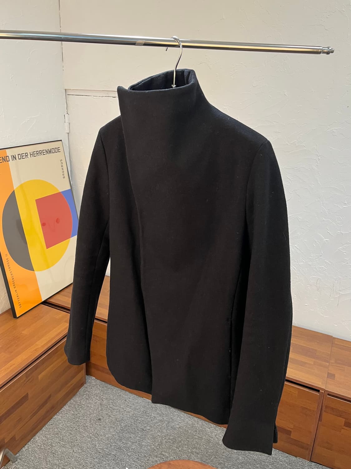 N4 울 비대칭 랩 코트 상품이미지2