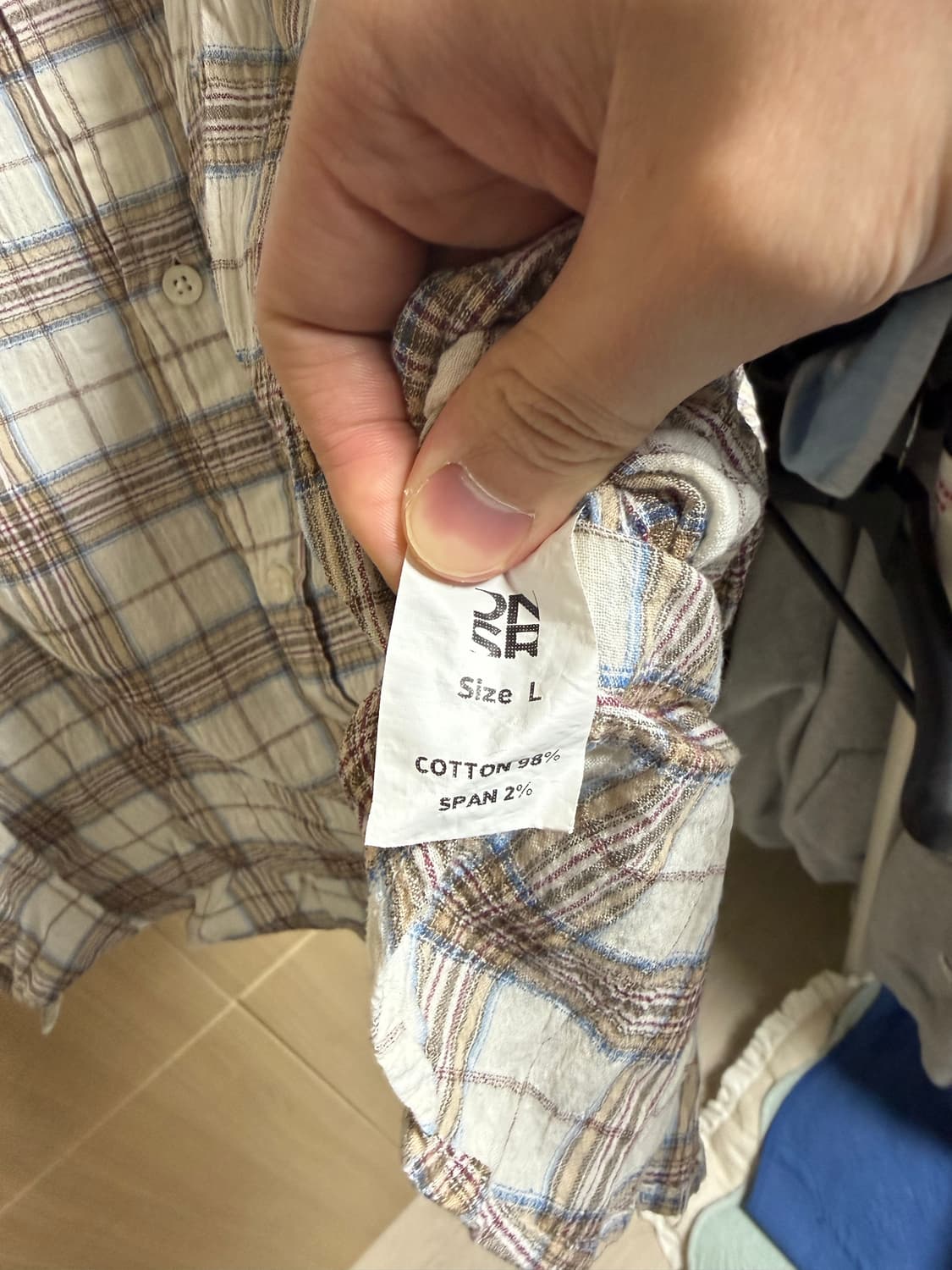 [L] DNSR 오버사이즈 체크 셔츠 상품이미지4