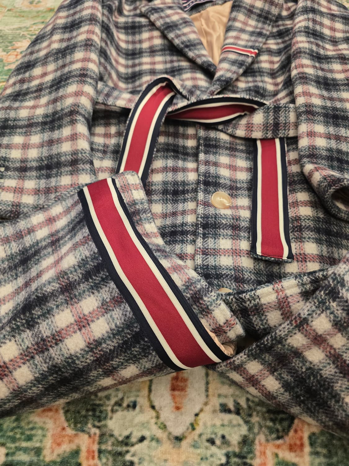 로맨틱 크라운(Romantic Crown)체크 울코트 상품이미지4