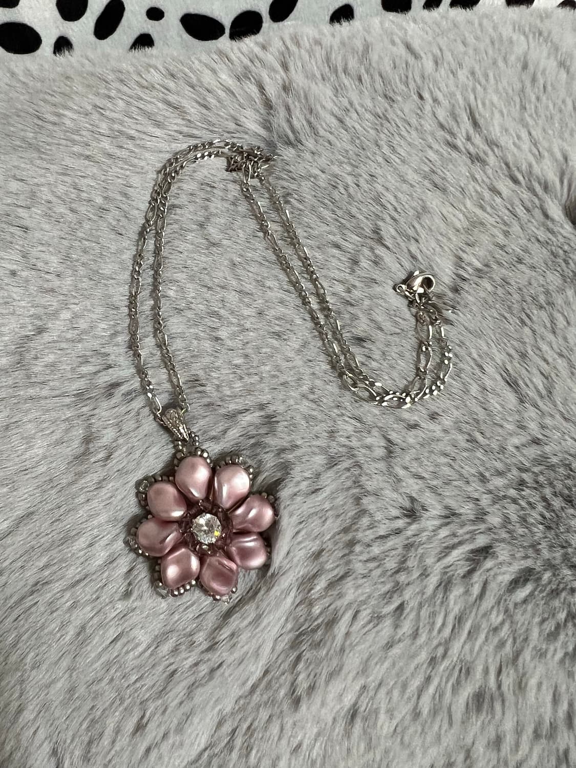 핑크 진주 오리엔탈 페어리 빈티지 목걸이 상품이미지3