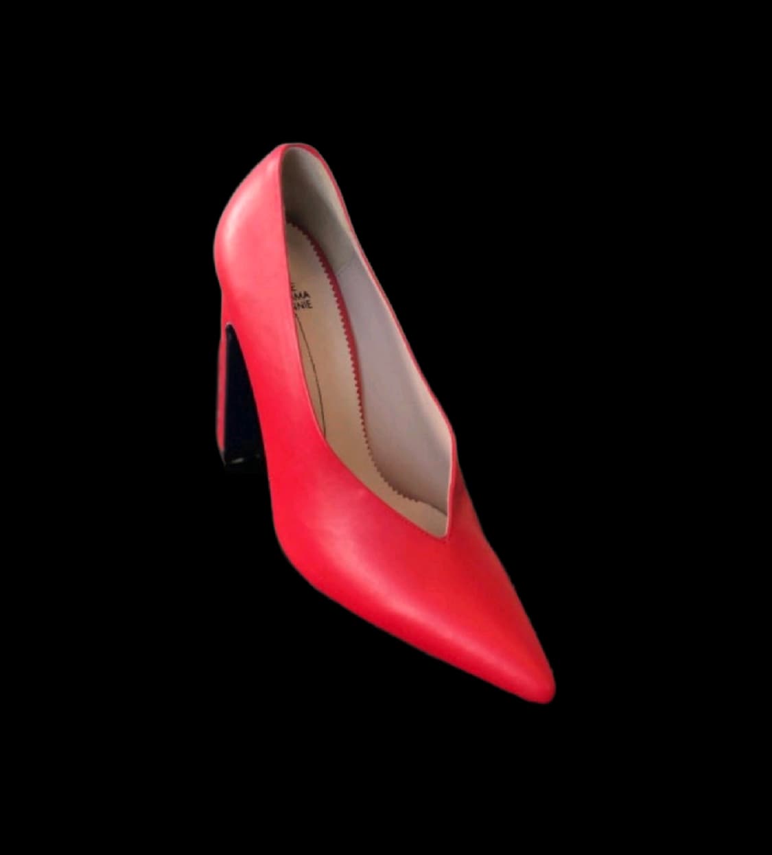 [미사용] 슈콤마보니 V컷 와이드 레드 펌프스 힐 👠 225 상품이미지1