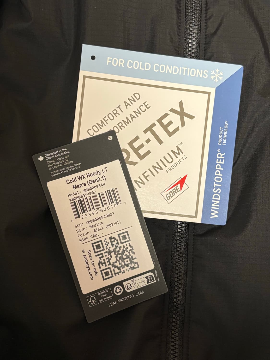 아크테릭스 리프 콜드 WX 후디 LT Gen2.1 블랙 M (패치3개 같 상품이미지7