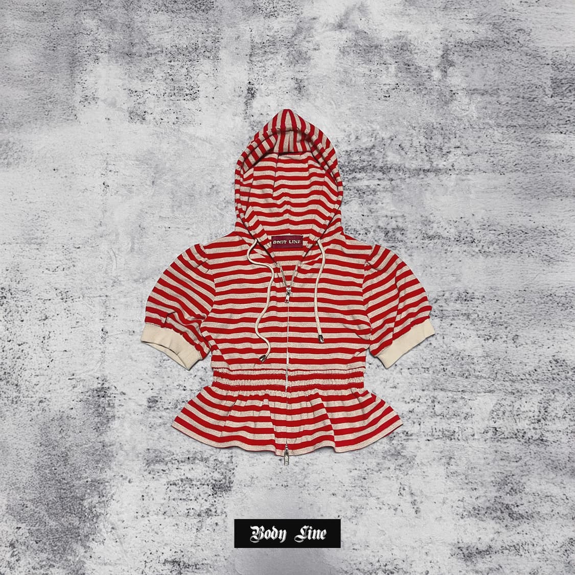 (Body Line) glitter crop hood  상품이미지1