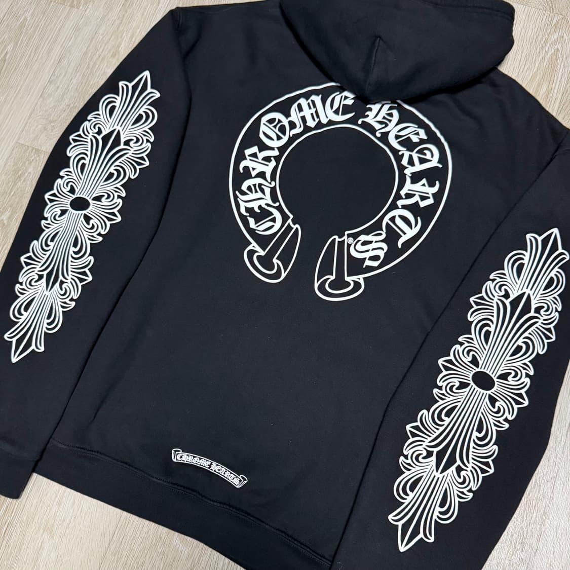 [XL/새상품급] 크롬하츠 홀스슈 플로랄 헤비웨이트 후드집업 상품이미지5