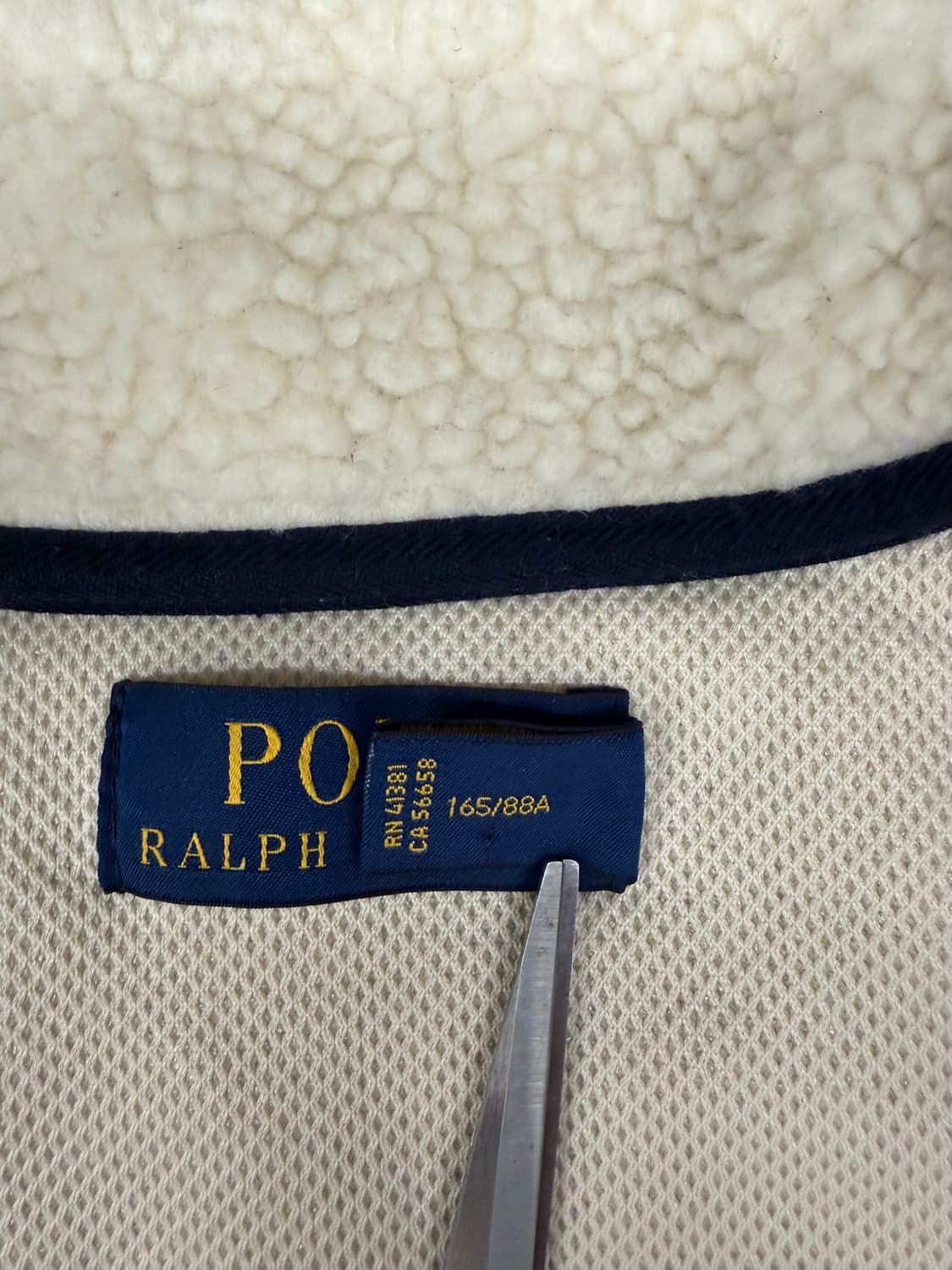 폴로 랄프로렌 네이비 양털 플리스 후리스 집업 자켓   xs   상품이미지8