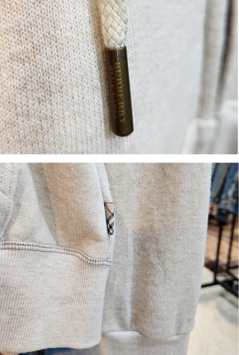 BURBERRY 버버리 런던 블루라벨 베이지 후드 집업 상품이미지6