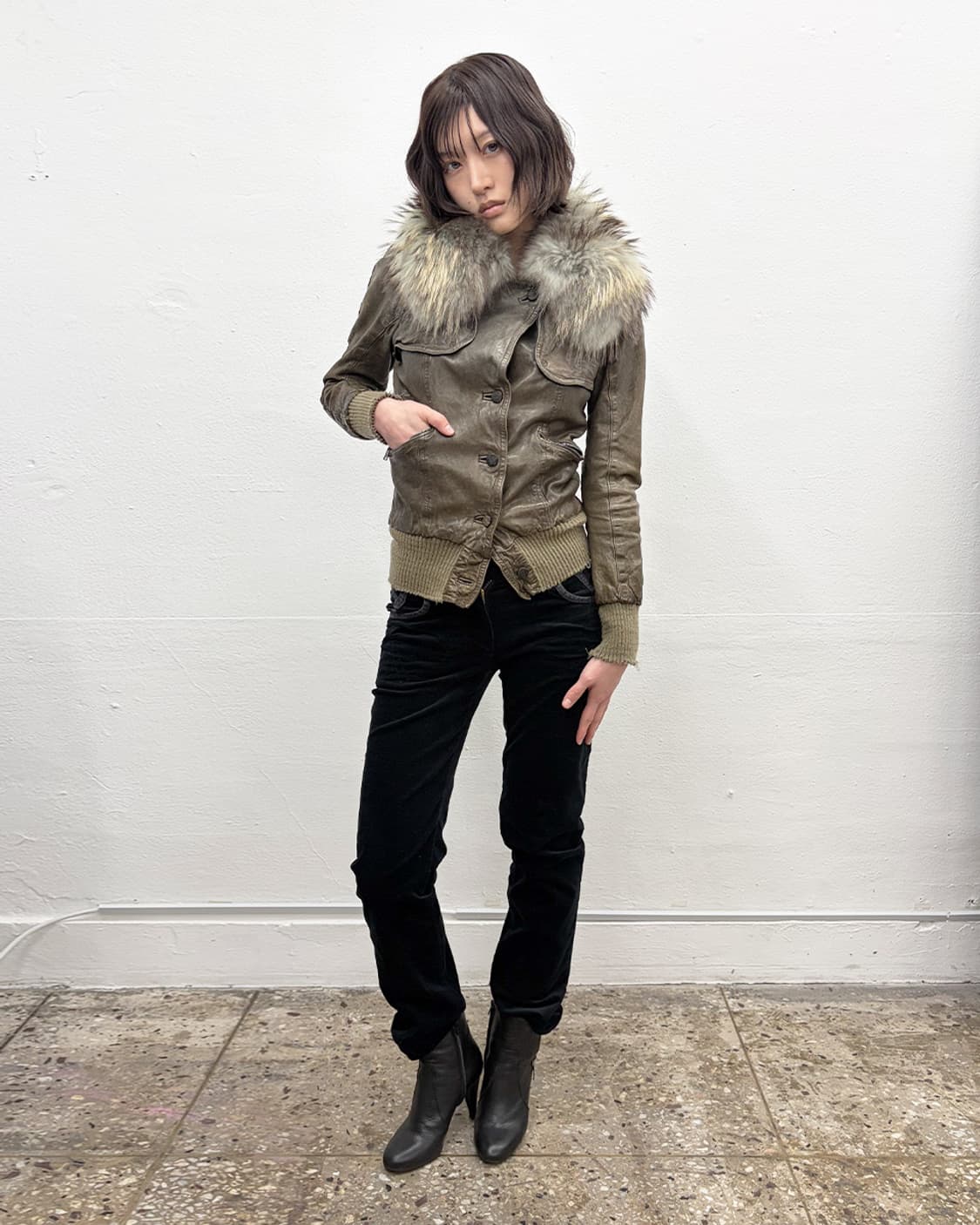 조르지오 브라토 퍼 트리밍 베라펠레 레더 자켓 상품이미지8