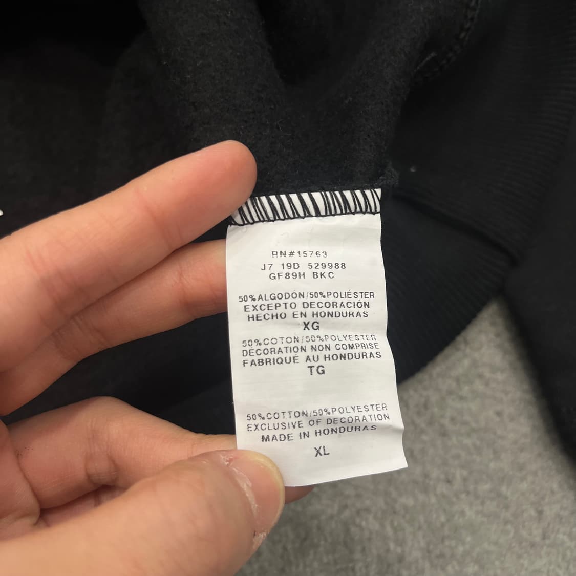 XL 챔피온 블랙 후드티 상품이미지7