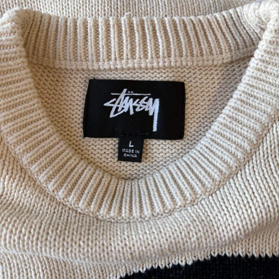 L 스투시 컬리 S 스웨터 내츄럴 상품이미지3