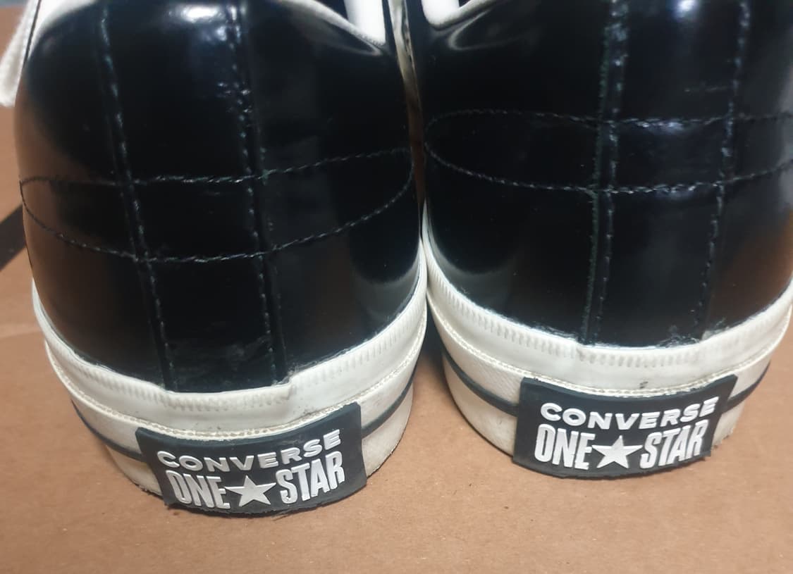 컨버스 원스타 로우 한별 레더 스니커즈 블랙 (250) 상품이미지5