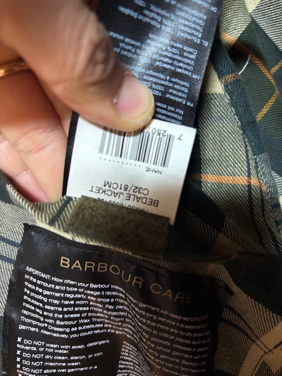 바버 비데일 올리브 C32 상품이미지4