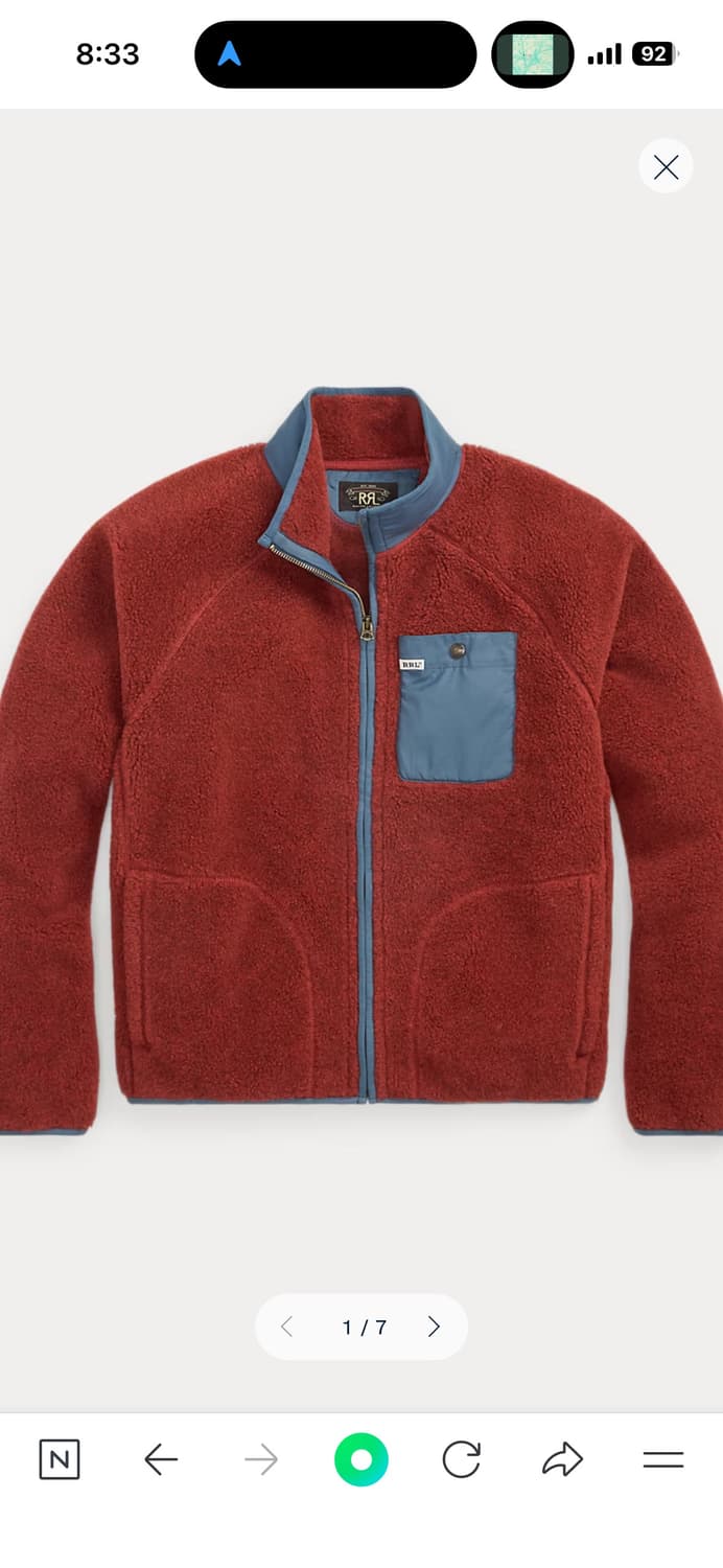 RRL  울 블렌드 플리스 자켓 상품이미지1