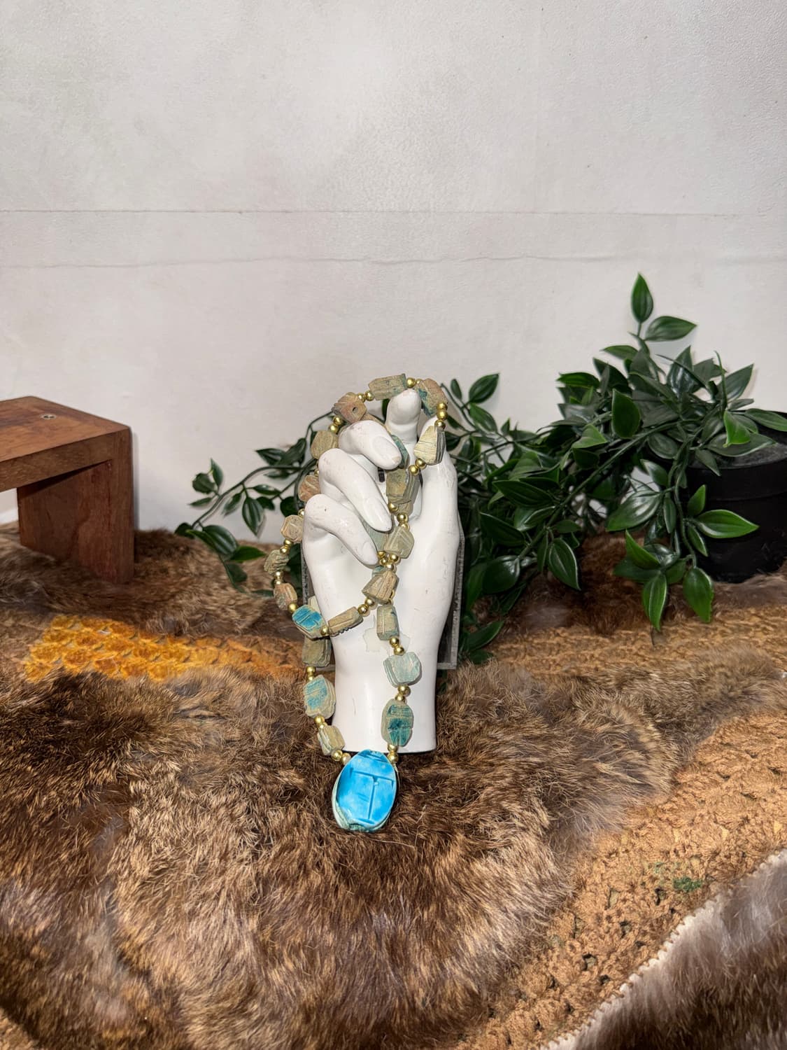 Blue marble gemstone necklace  상품이미지1