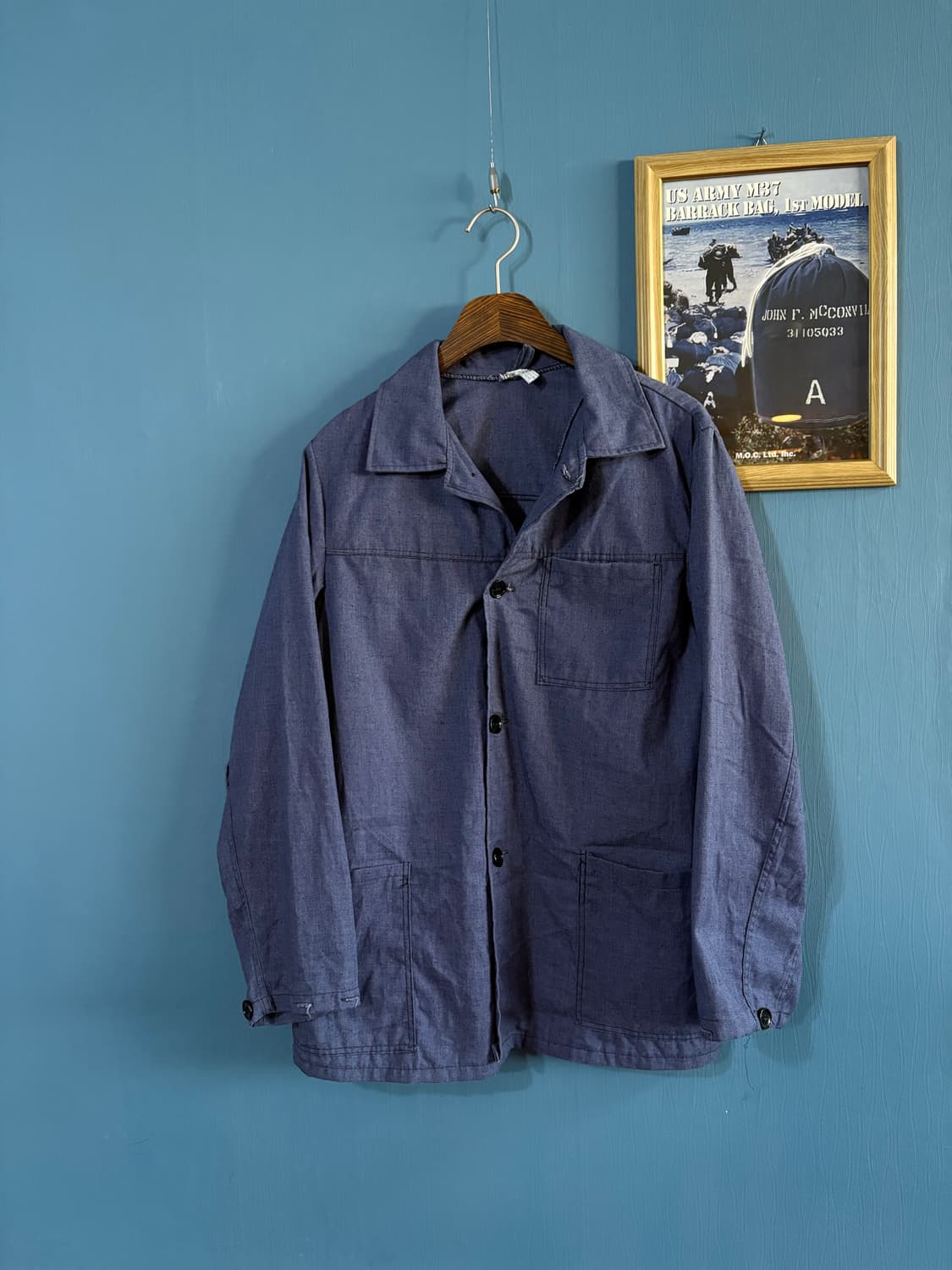 70-80s vtg Chambray Workwear Jacket.  상품이미지1