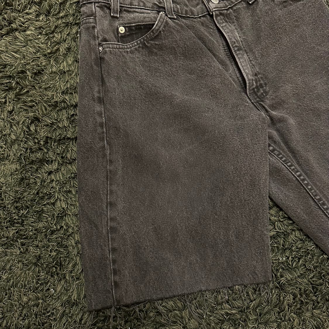 (31.5inch) 80s 리바이스 데님쇼츠 흑청반바지 상품이미지7