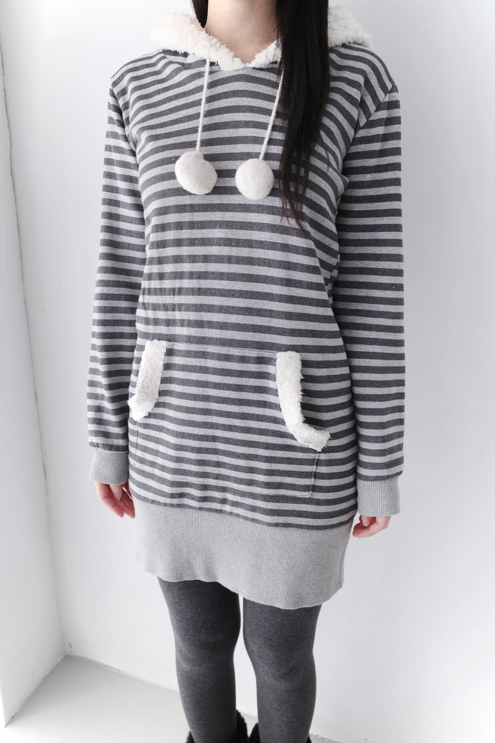 cecil mcbee) stripe hood one-piece  상품이미지5