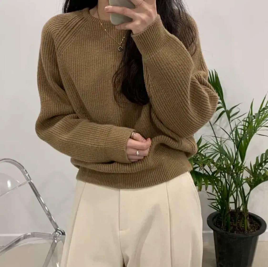 코모드 브라운 나그랑 울 니트 상품이미지5