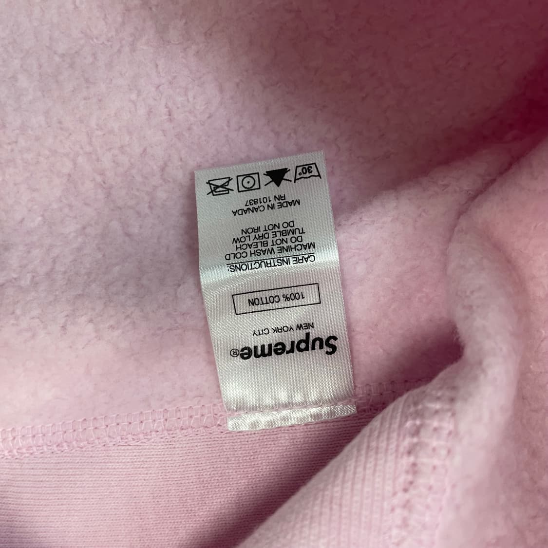 슈프림 x 카우스 초크 로고 후드티 핑크 상품이미지7