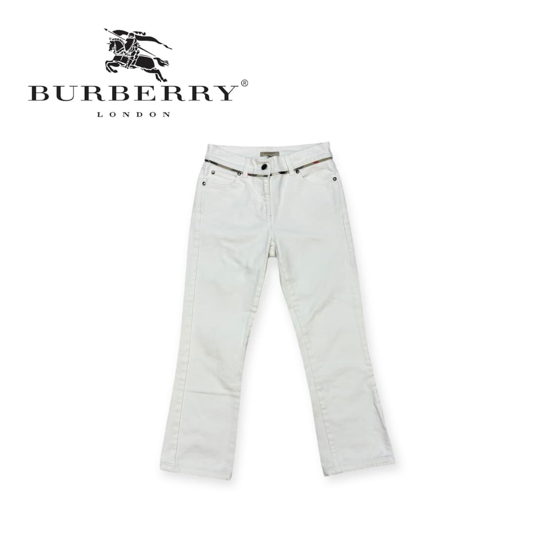 버버리 브릿 화이트 데님팬츠 상품이미지1