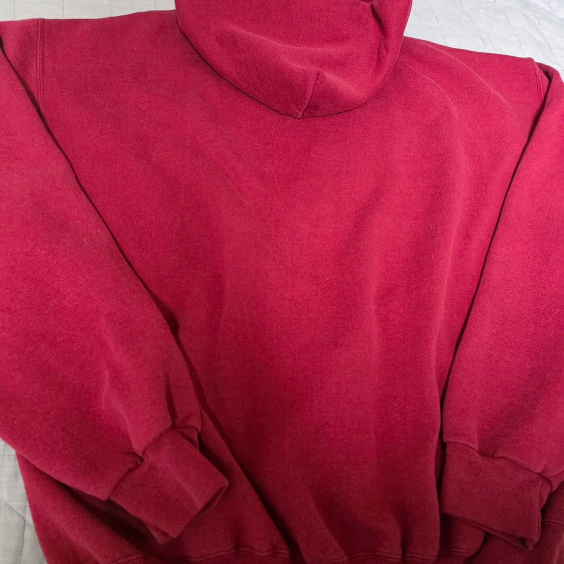 [XL] 90s 빈티지 러셀 후드 집업 페이디드 레드/버건디 상품이미지4