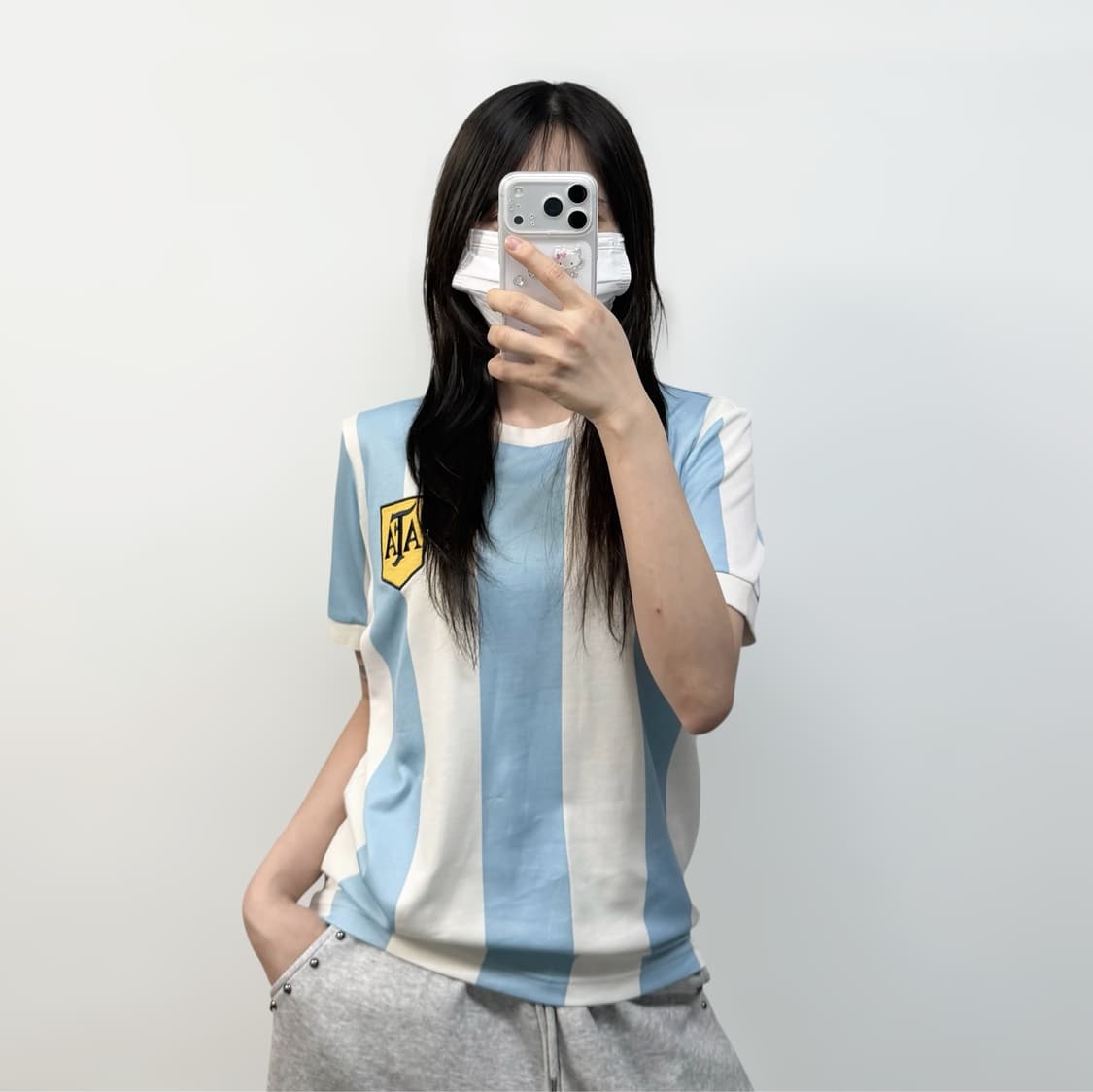 아디다스 아르헨티나 엠블럼 유니폼 반팔 상품이미지1