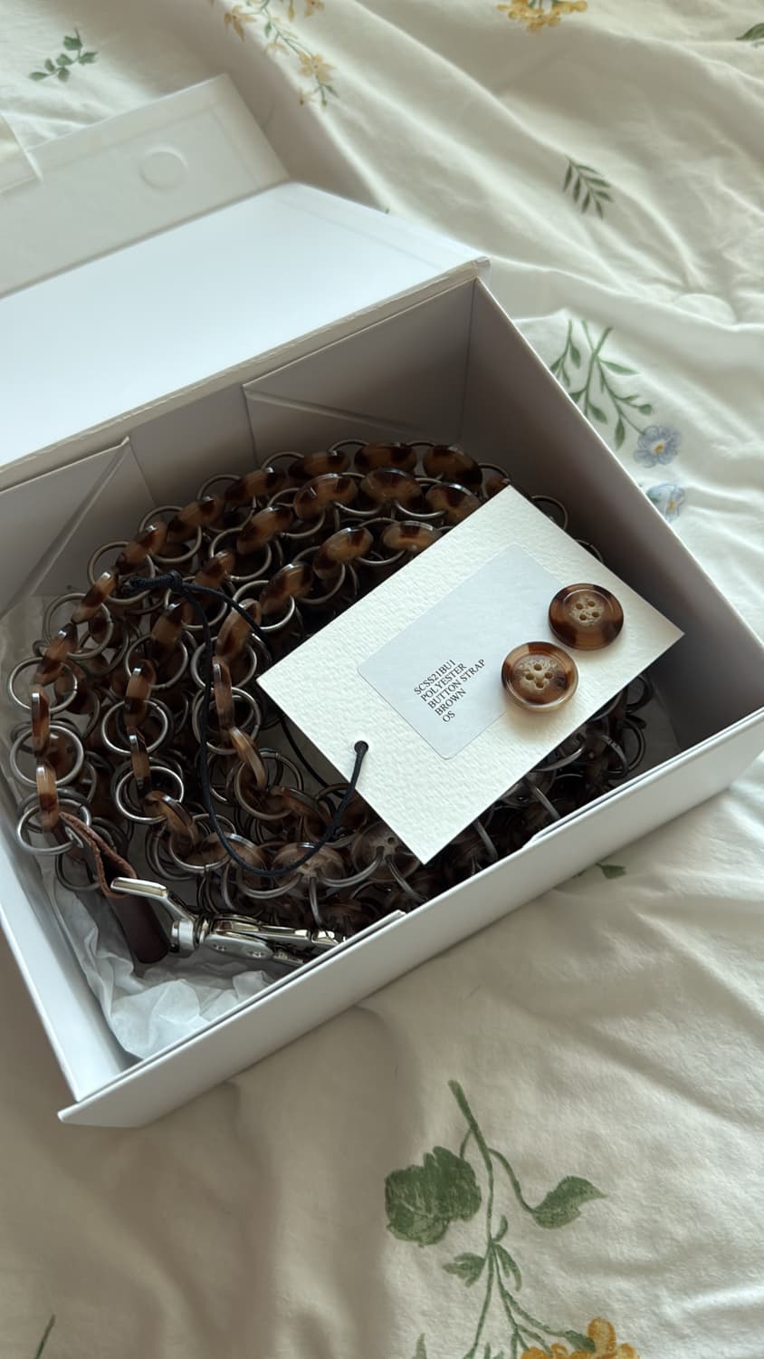 스테판쿡 버튼 스트랩 브라운 상품이미지1