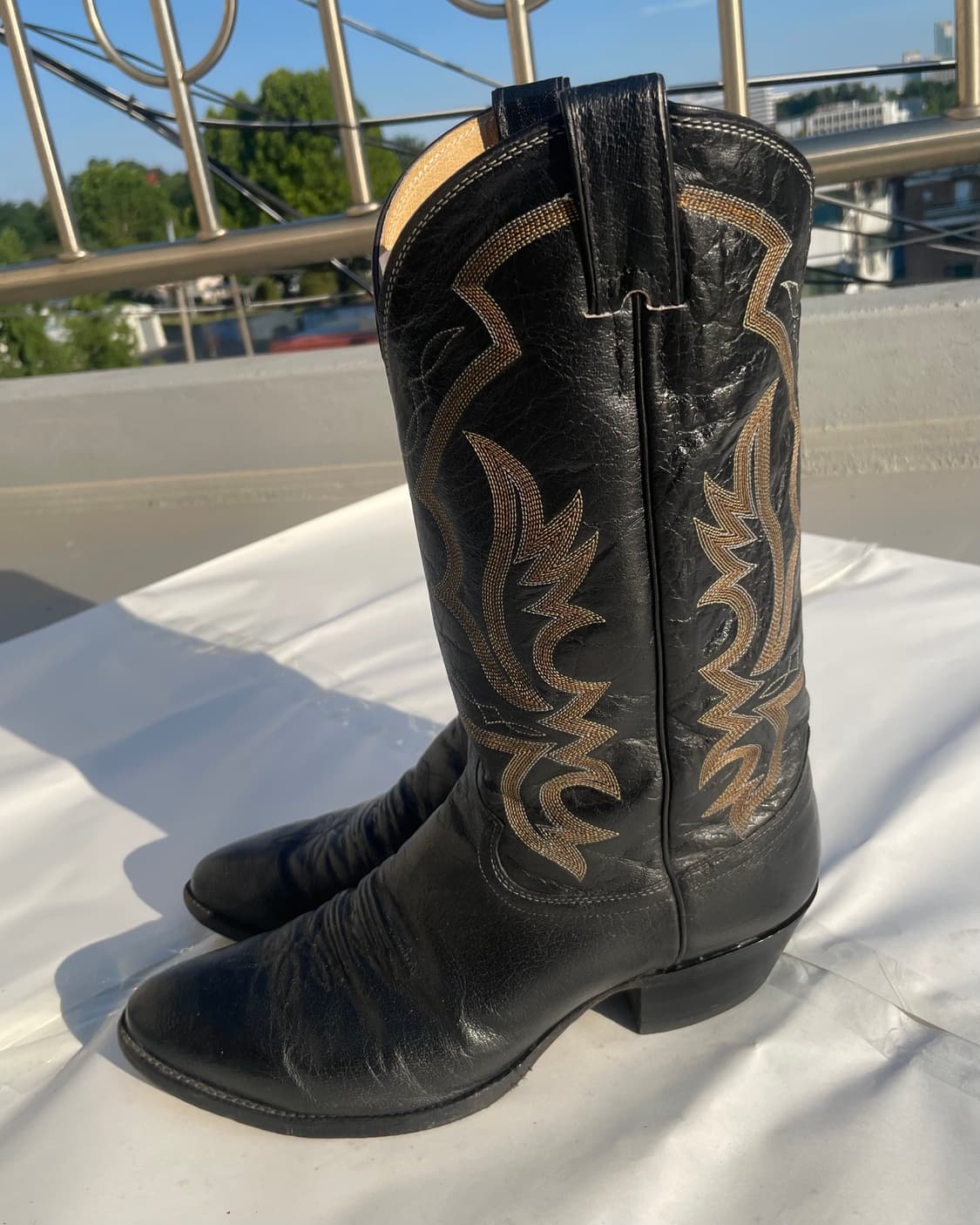 저스틴부츠 Gold Stitched Cowboy Boots 11EE 상품이미지2