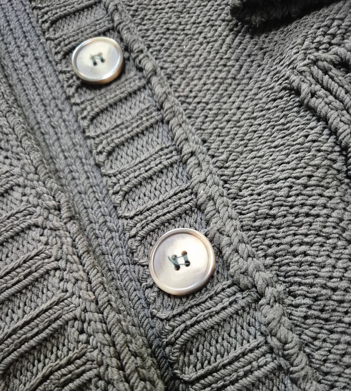 (정품) 메종 마르지엘라 블랙 니트 롱 카디건 XS 상품이미지5