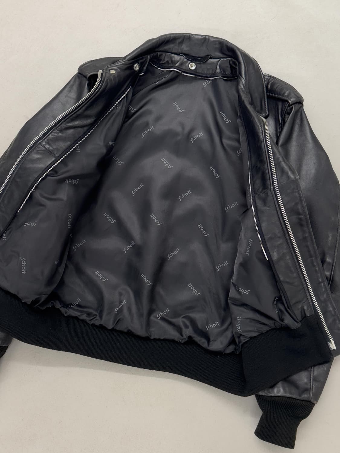 Schott 쇼트 A-2 레더 자켓 상품이미지5