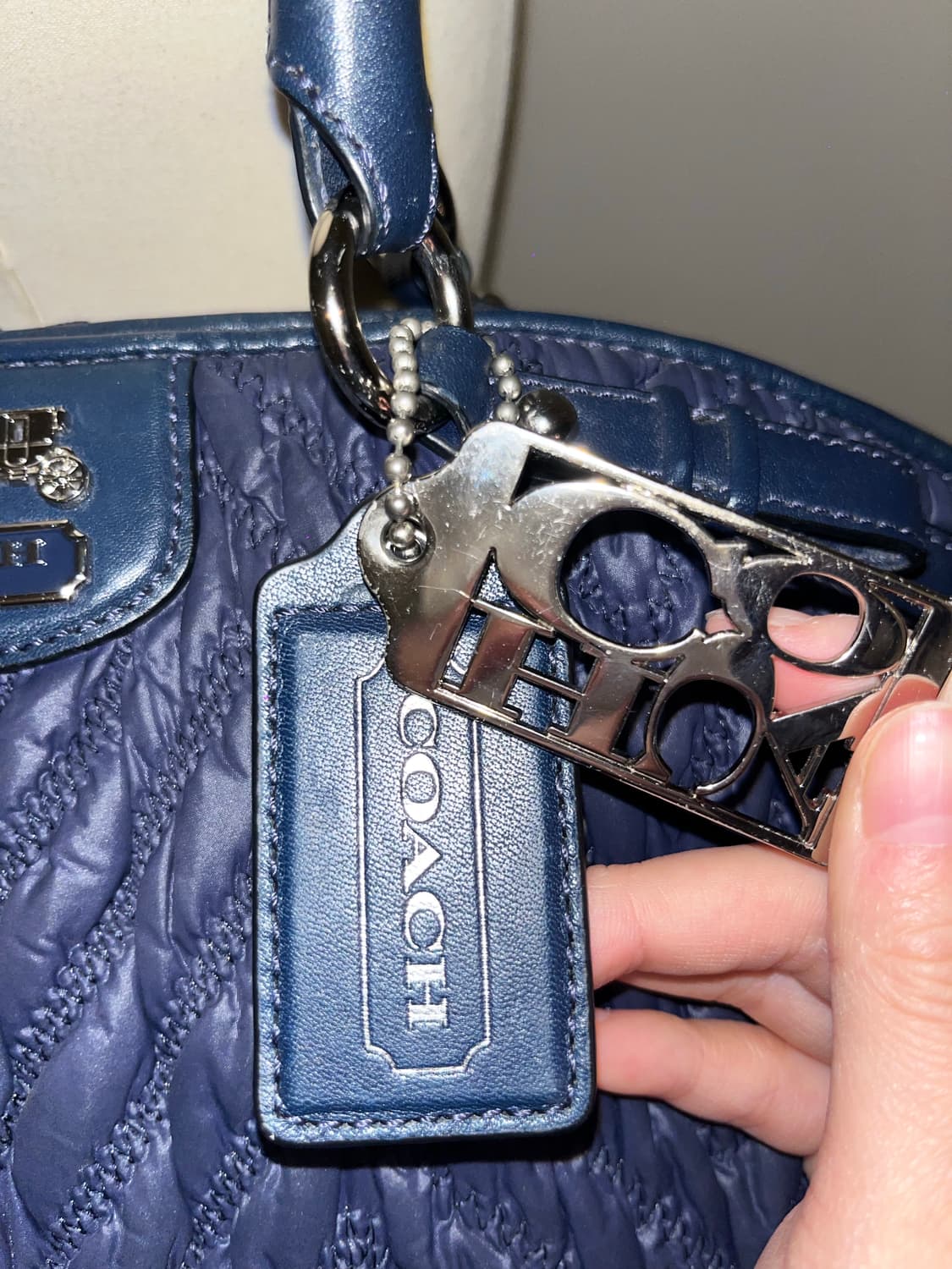 Coach Quilting Navy shoulder bag 상품이미지5